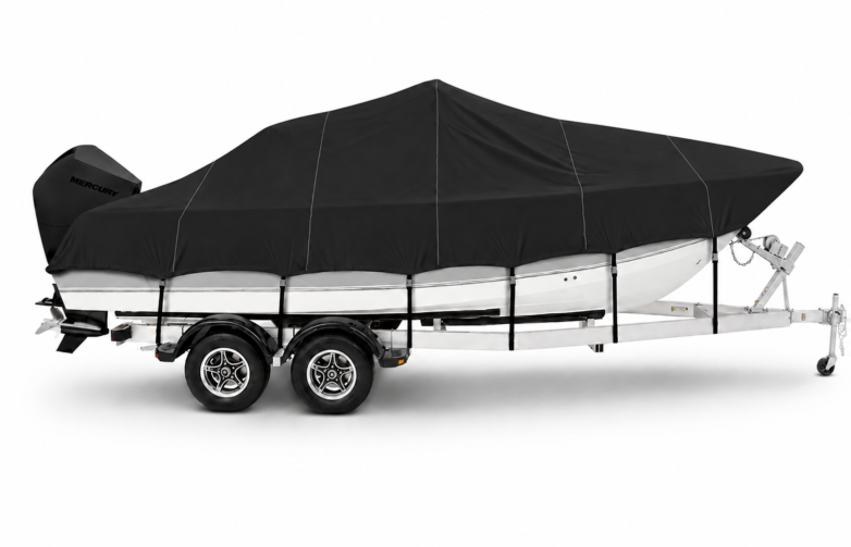 Weathermax 80 Bay Boat Cover– Rounded Bow, Center Console, Low or No Bow Rails(34’6″ X 120″)
