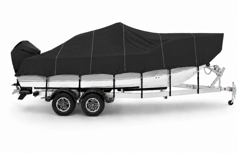 Top Notch S1 Bay Boat Cover– Rounded Bow, Center Console, Low or No Bow Rails(33’6″ X 120″)